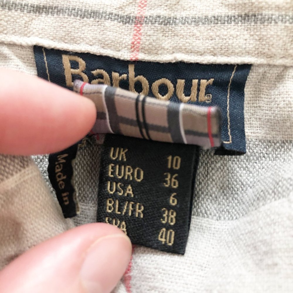 Barbour Glaisnock Linen Blend Tartan Plaid Dress 6 - Picture 9 of 12